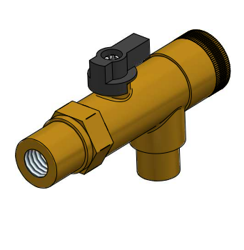 In-Line-Kugelhahn mit Sieb