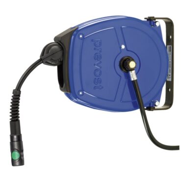 PREVOST DSF | SCHLAUCHAUFROLLER FÜR DRUCKLUFT MIT GESCHLOSSENER TROMMEL (STAHL) | Kleines Modell mit PU-Schlauch