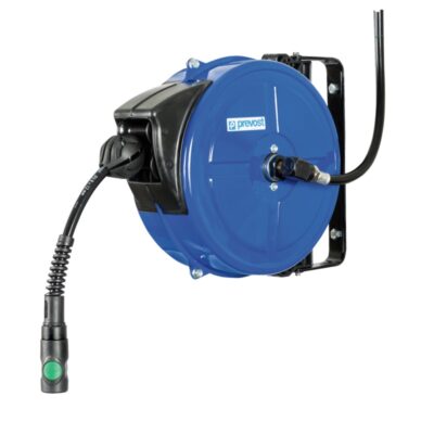 PREVOST DMF | SCHLAUCHAUFROLLER FÜR DRUCKLUFT MIT GESCHLOSSENER TROMMEL (STAHL) | Mittleres Modell mit PU-Schlauch