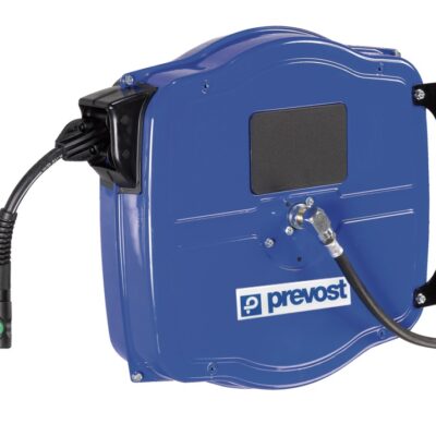 PREVOST DGF | SCHLAUCHAUFROLLER FÜR DRUCKLUFT MIT GESCHLOSSENER TROMMEL (STAHL) | Großes Modell mit Gummi-Schlauch