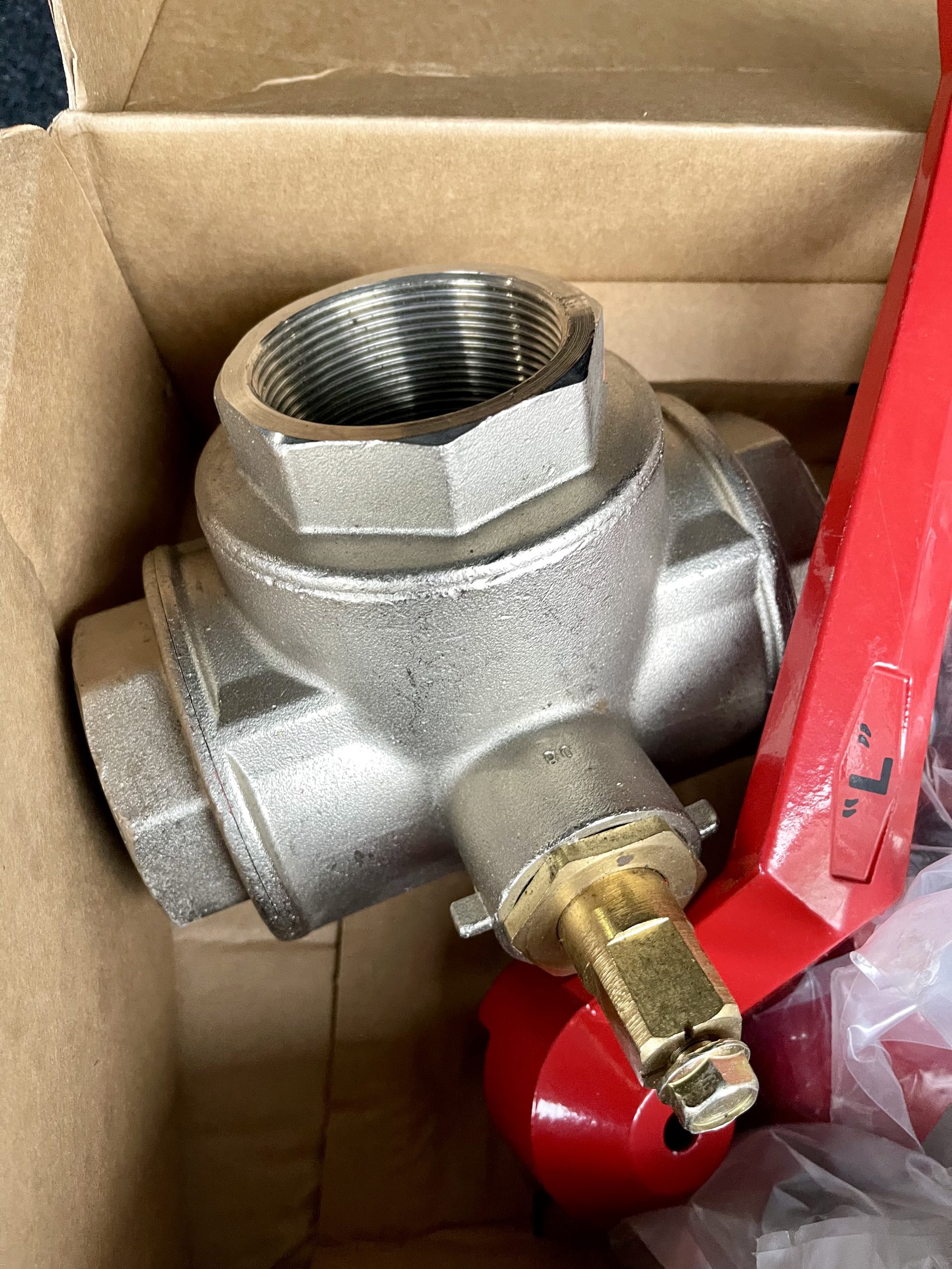 3-Wege Kugelhahn, Messing, L-Bohrung, G 2", -0,9 bis 35 bar – Bild 4