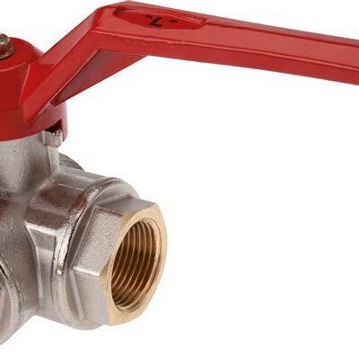 3-Wege Kugelhahn, Messing, L-Bohrung, G 2", -0,9 bis 35 bar